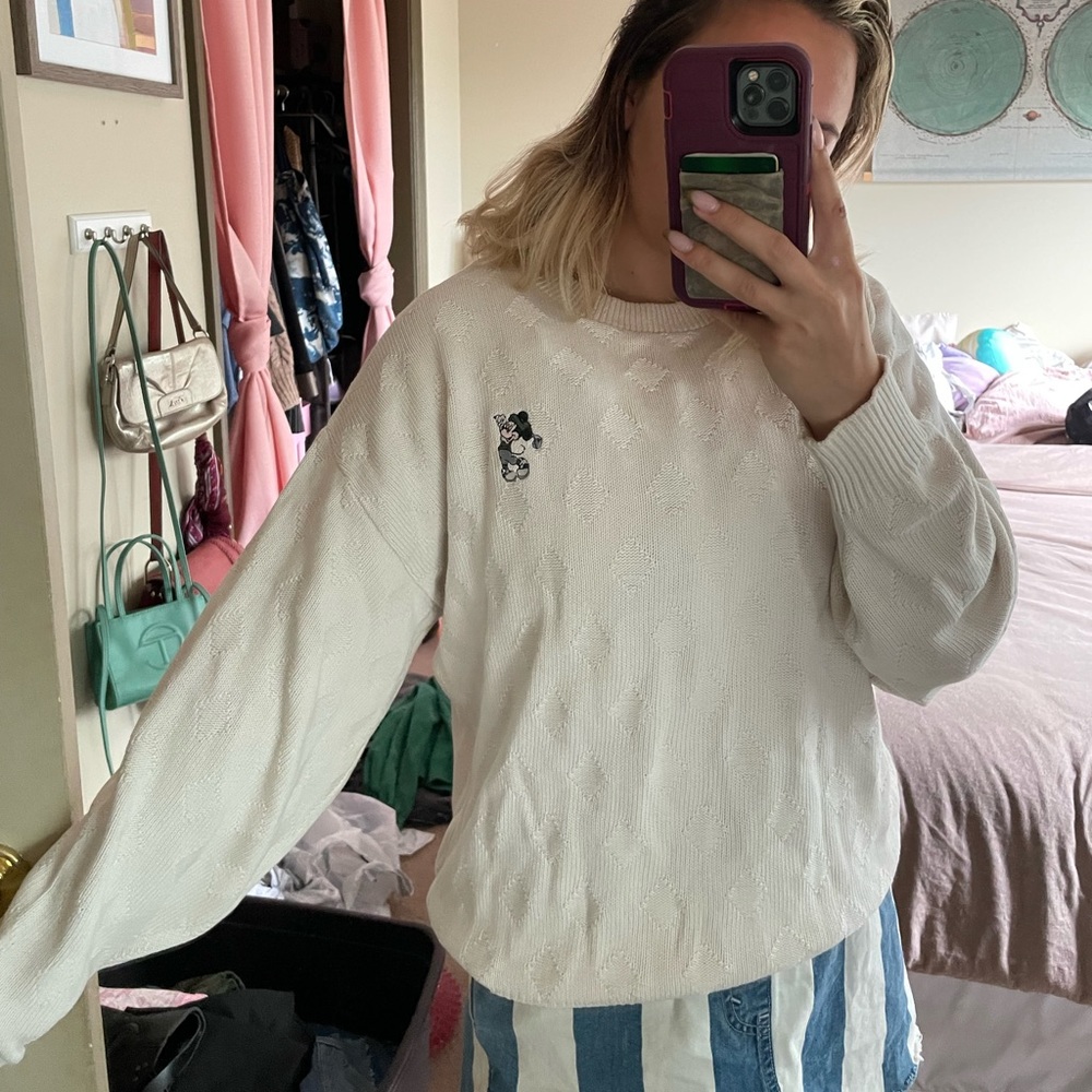 Vintage Disney “Mickey Golfing” Knit Sweater